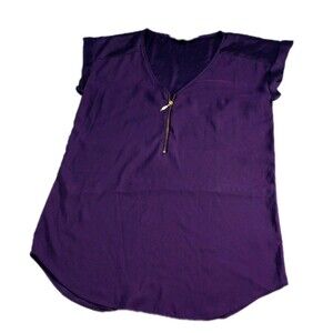 Express Women’s Purple Sleeveless Half Zip Top - Size S